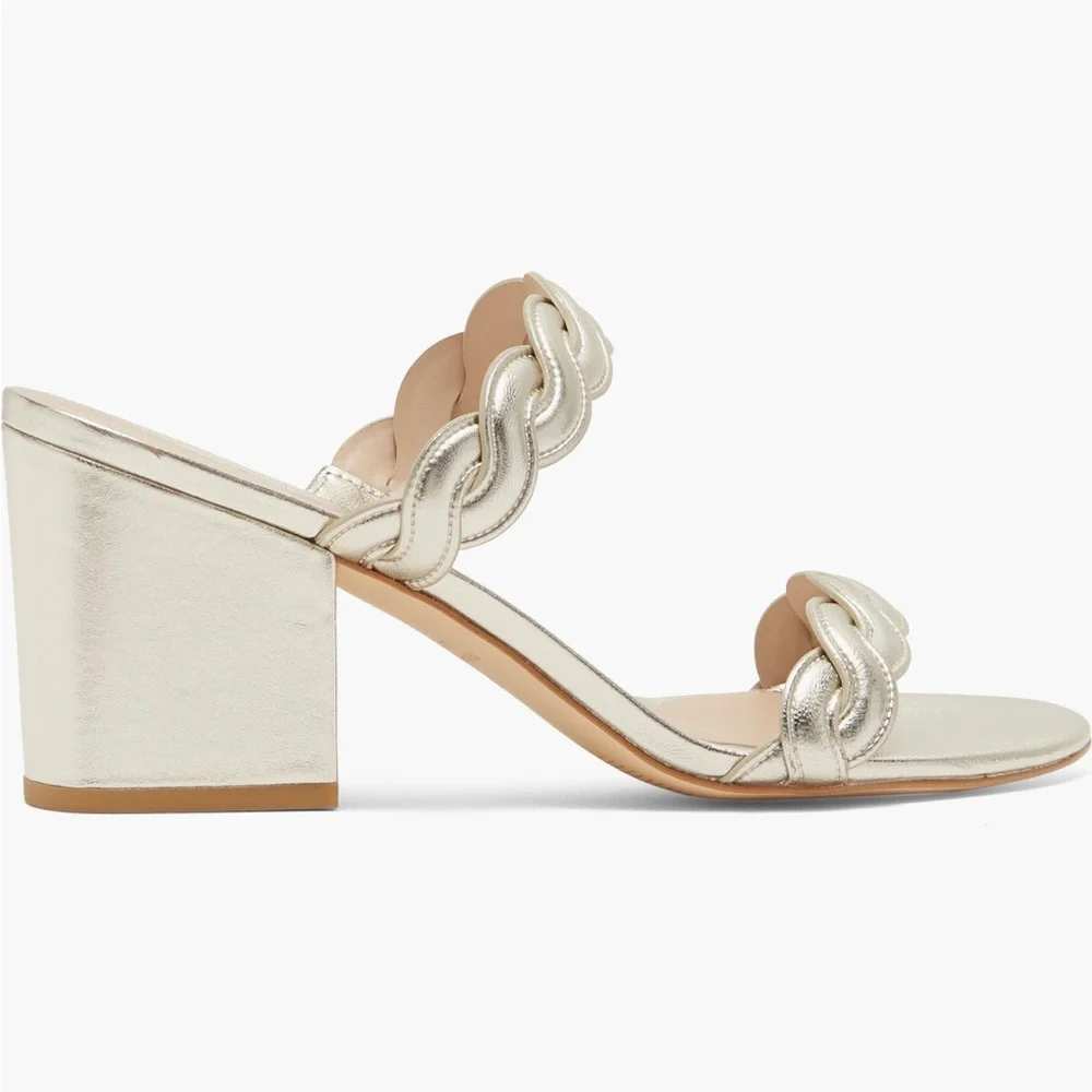 Stuart Weitzman, Twistie 75 Block Heel Slide Sandal, US 7, NWOT